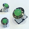 Ring in Silver 925 " Flat Green Quartz "