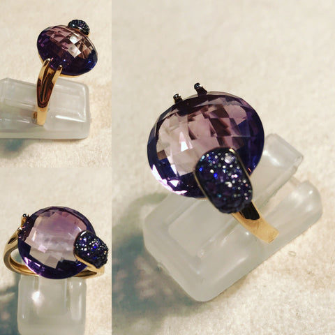 Ring with Flat Amethyst