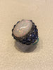 Ring with White Australian Opal