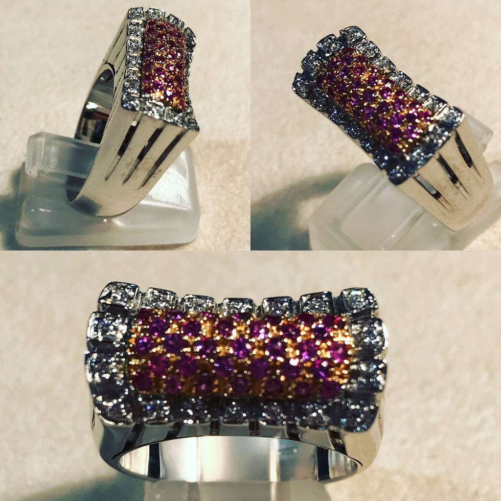 Ring with Pink Sapphires