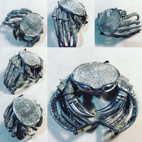 Cuff in Silver 925 Hand Made " The Crab"