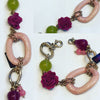 Bracelet with Pink Leather and Silver 925
