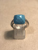 Ring with Diamonds and Turquoise on Top