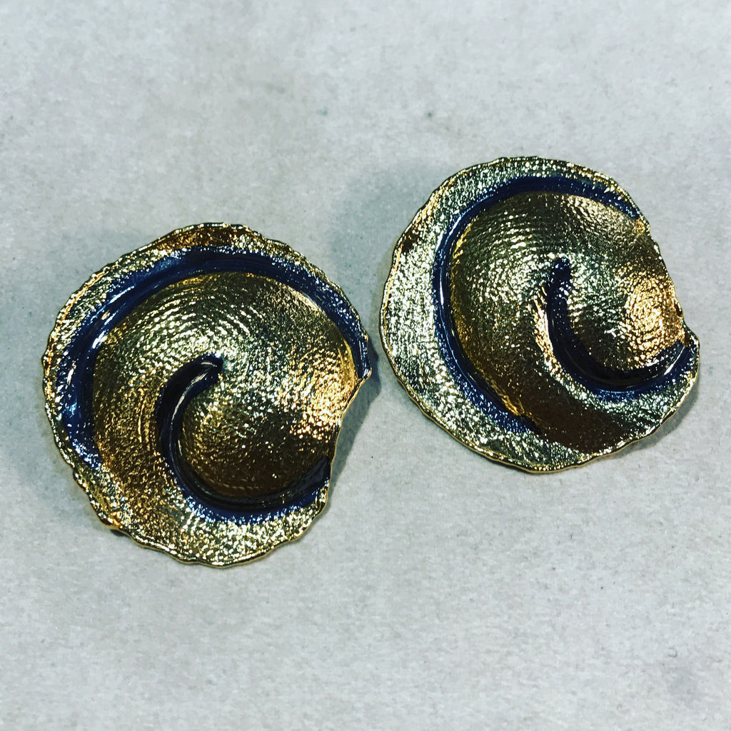 Earrings in Bronze and Silver