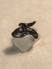 Ring " Snake with Black Diamonds "