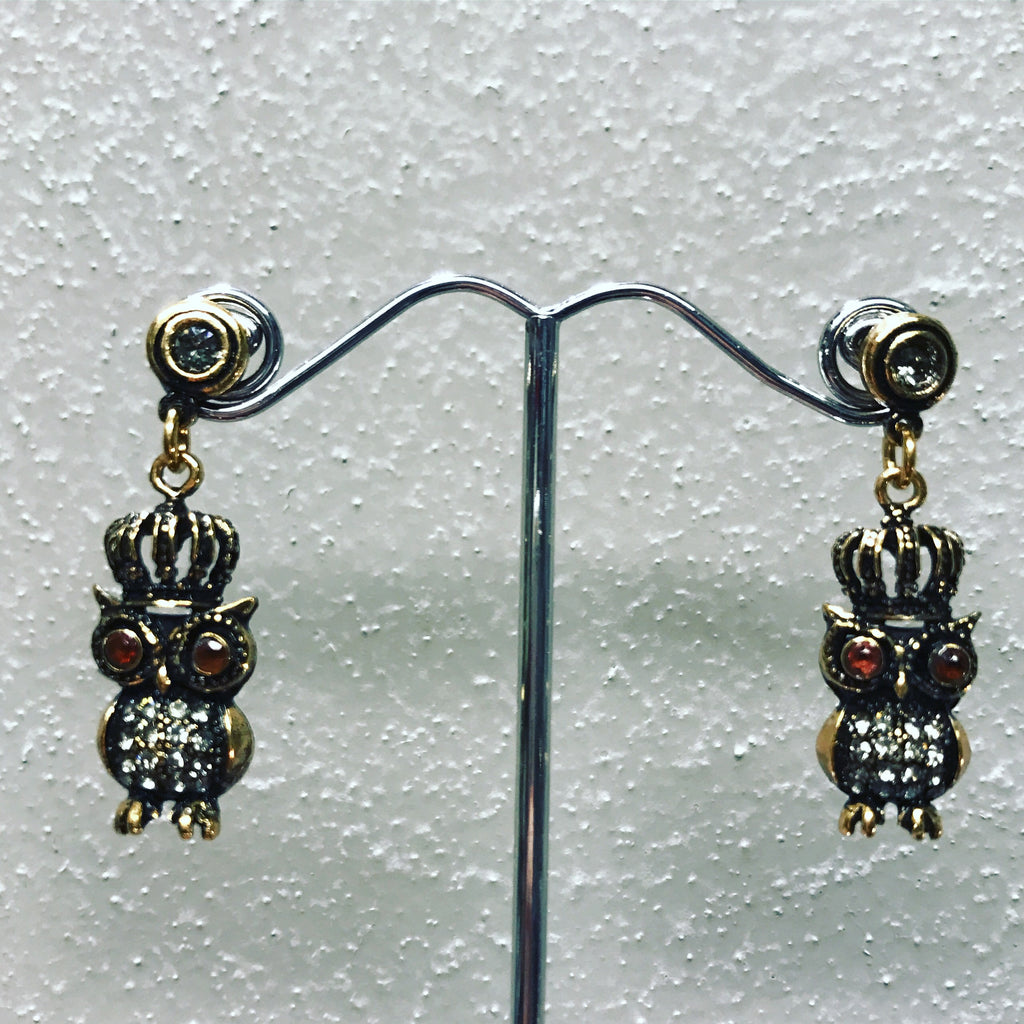 Pendant Earrings in Bronze " Red Owl " ref. OP4741C