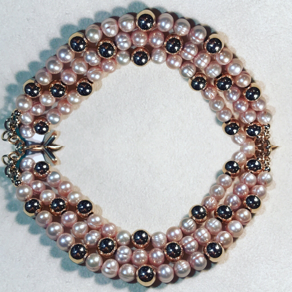 Bracelet with Pink Pearls