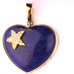 Pendant with Heart of Lapis